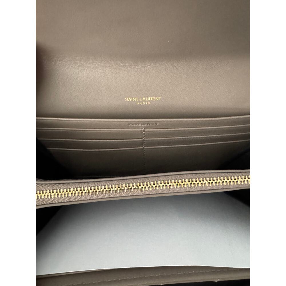 Saint Laurent Cassandra Large Flap Wallet Greyish Brown – Quilted Leather BNIB - Picture 8 of 11